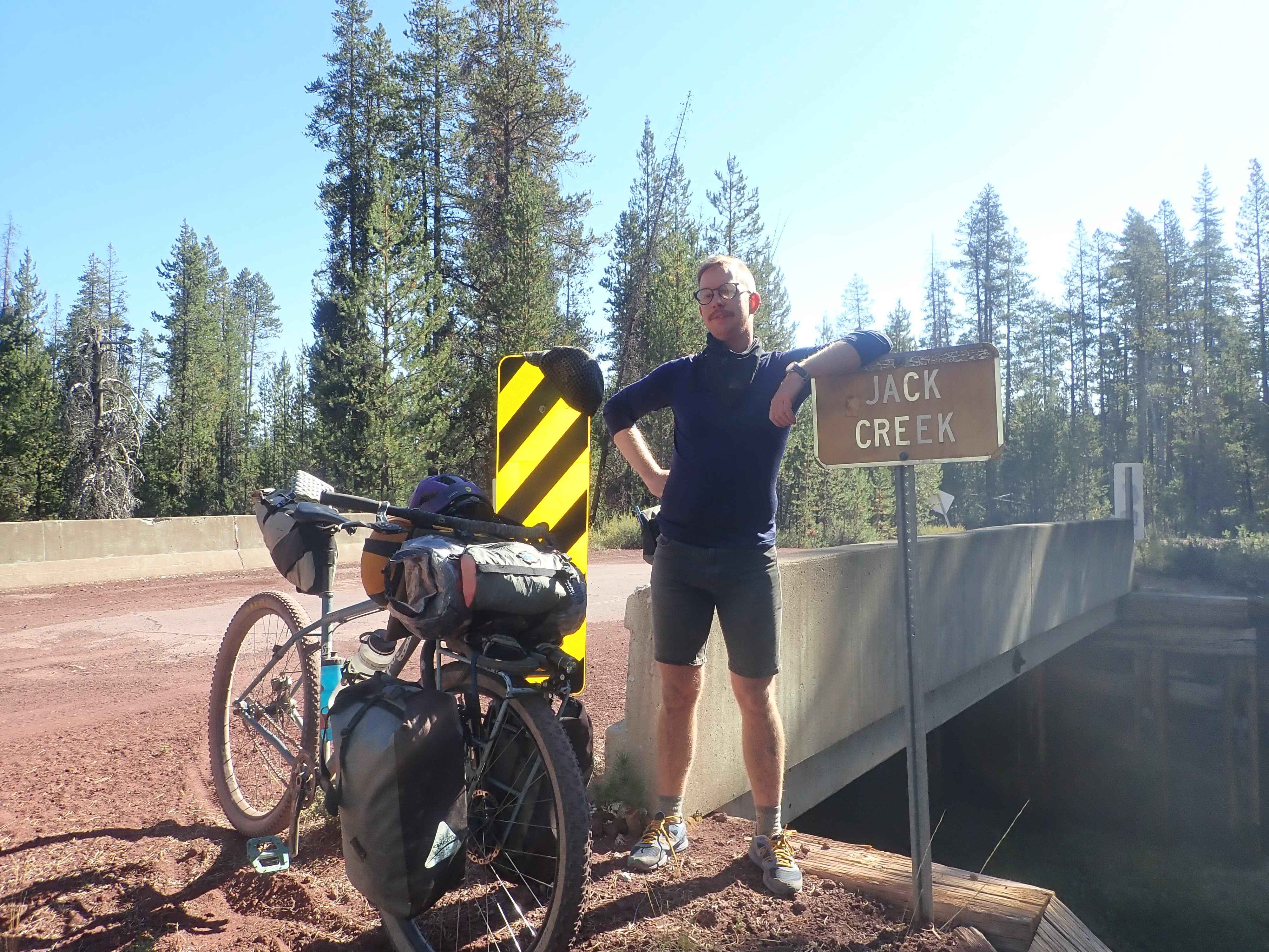 At the Jack Creek sign